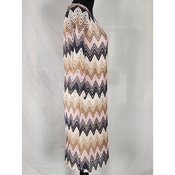 Tacera Sheer Overlay Bell Sleeve Crochet Look Dress Career Day Out - SIZE M - Picture 8 of 16